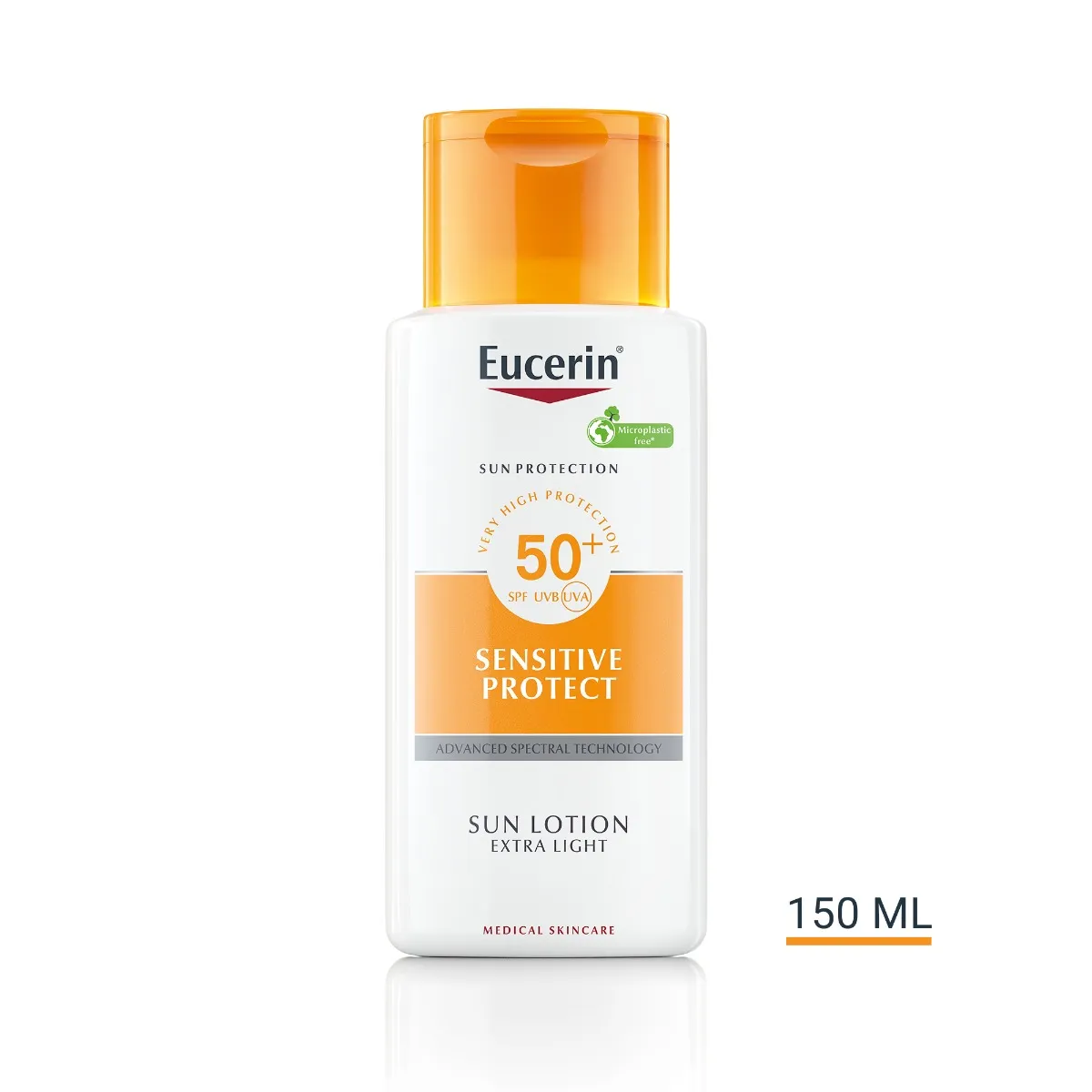 Eucerin SUN Sensitive Protect SPF50+ extra lehké mléko na opalování 150 ml