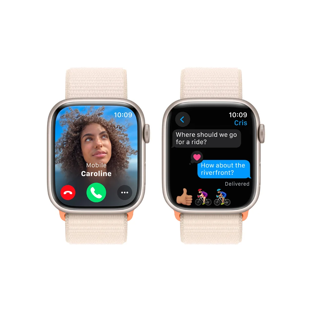 Apple Watch S9 45 mm sport loop smart hodinky Starlight