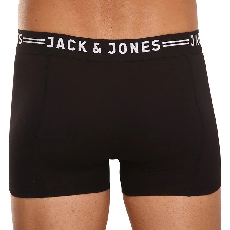Jack and Jones 3PACK pánské boxerky černé (12081832 - black/black) XL