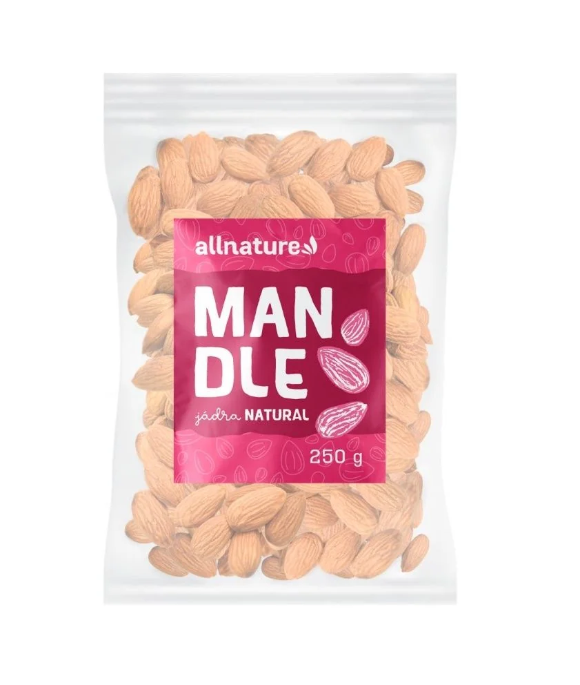Allnature Mandle natural jádra 250 g