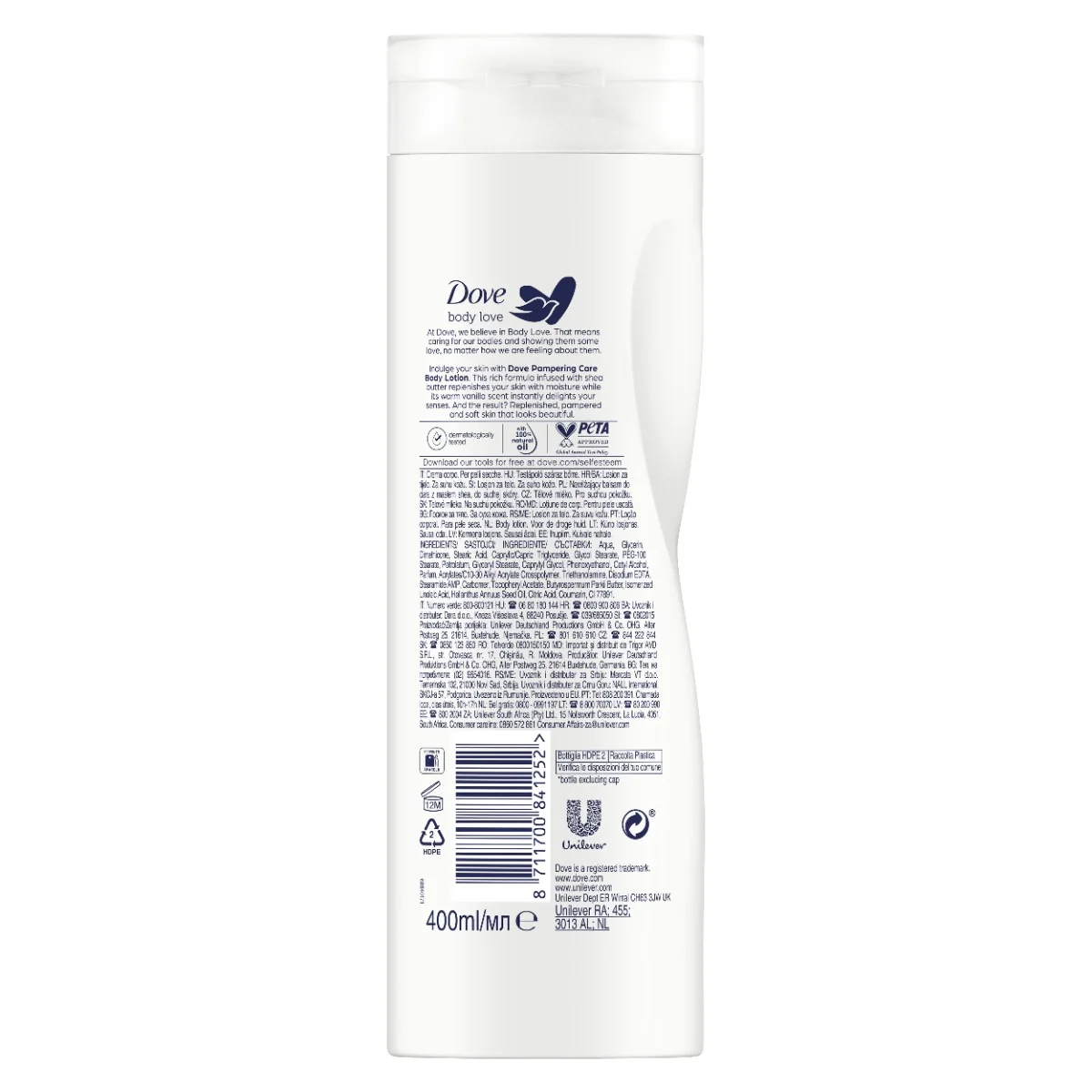 Dove Pampering Care Bambucké máslo tělové mléko 400 ml