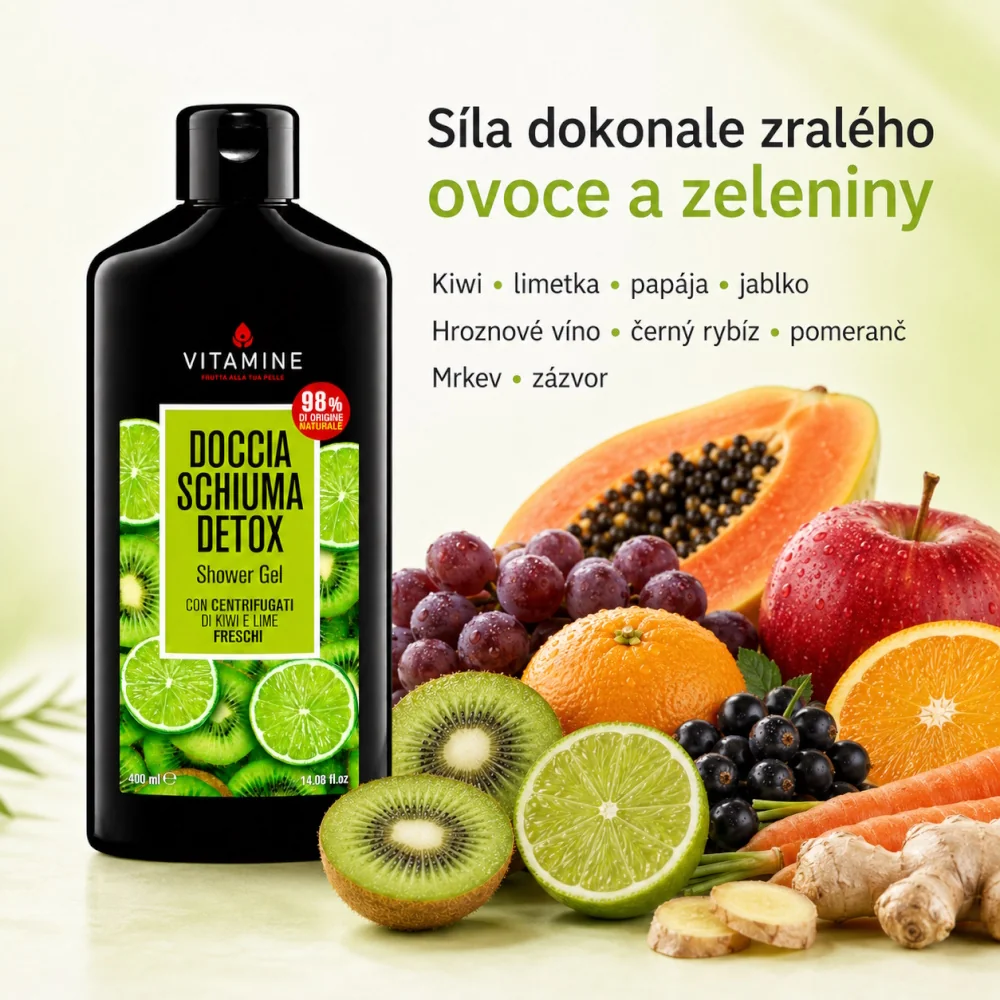Vitamine Detox Kiwi a limetka sprchový gel 400 ml