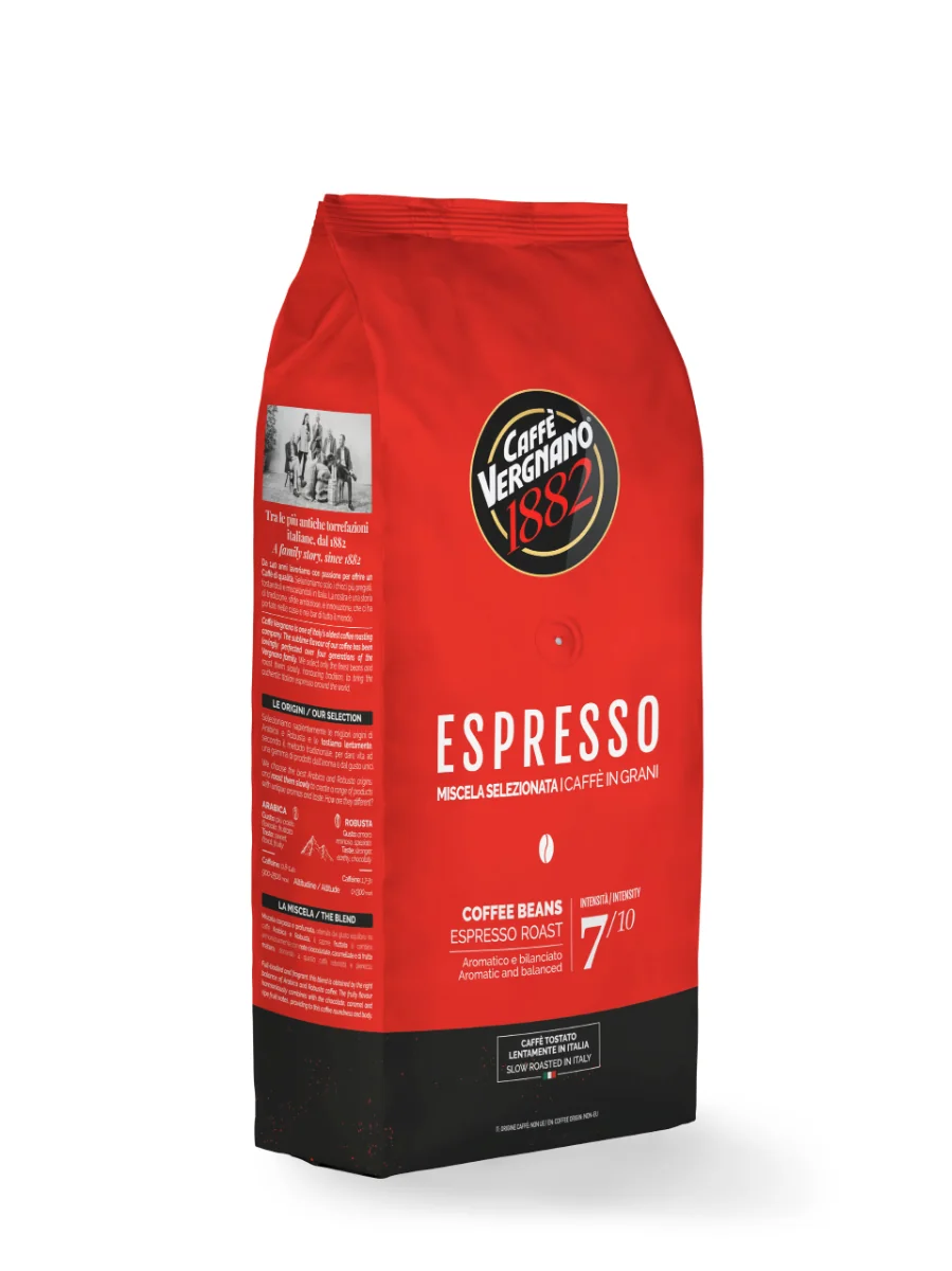 Vergnano Espresso 80% Arabica 20% Robusta zrnková káva 1000 g