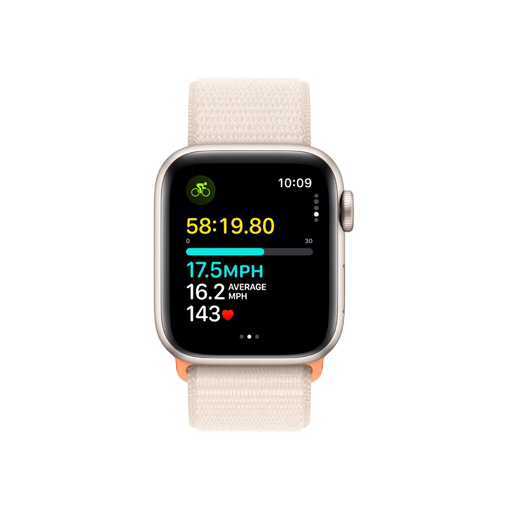 Apple Watch SE 40 mm sport loop smart hodinky Starlight
