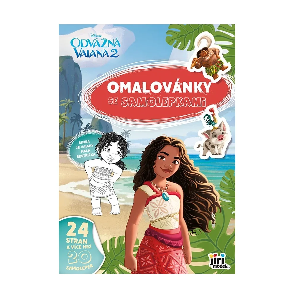 JIRI MODELS Omalovánky A4 se samolepkami Vaiana 2 1 ks