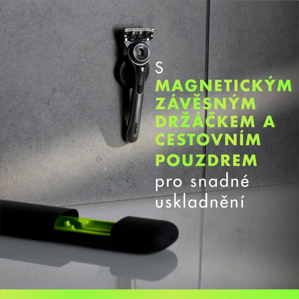 Gillette Labs Holicí strojek + hlavice + nástěnný držáček