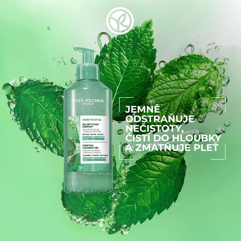Yves Rocher Pure Menthe Hloubkově čisticí gel 390 ml