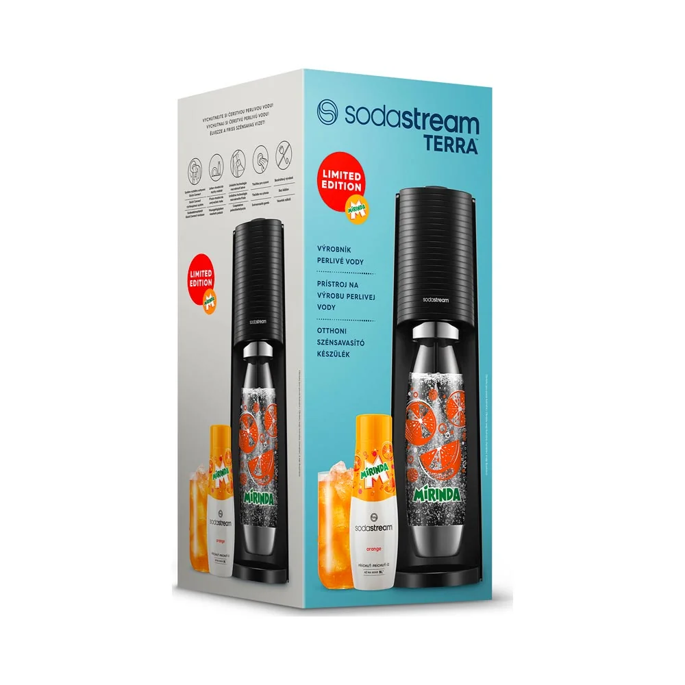 SODASTREAM TERRA Mirinda Mpack výrobník perlivé vody Black