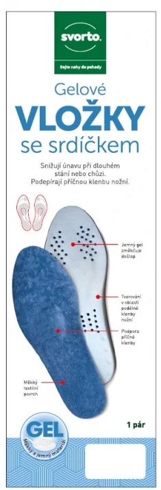 Svorto 120 Gelové vložky se srdíčkem vel. 37–38 1 pár
