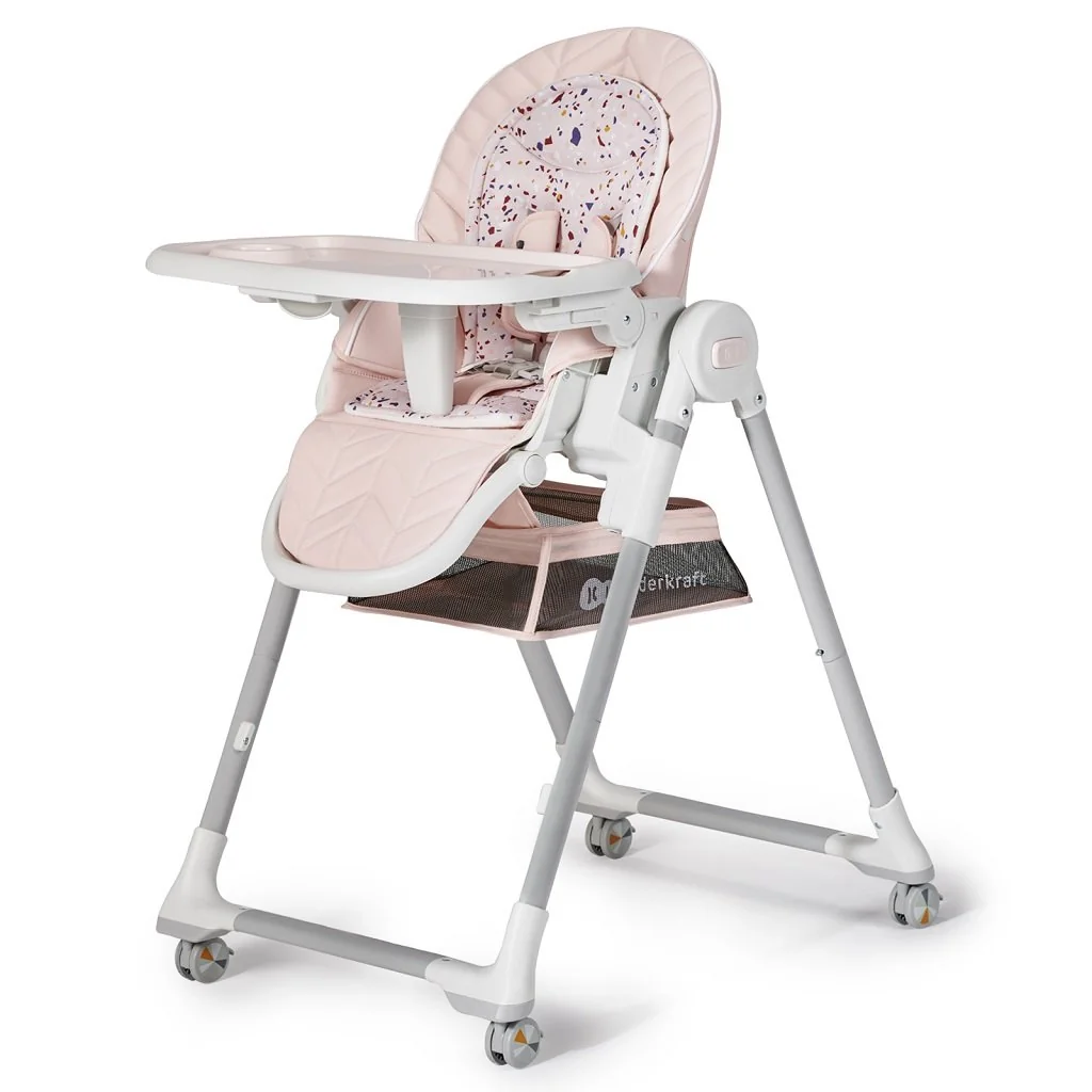 Kinderkraft select Židlička jídelní Lastree Pink, Premium