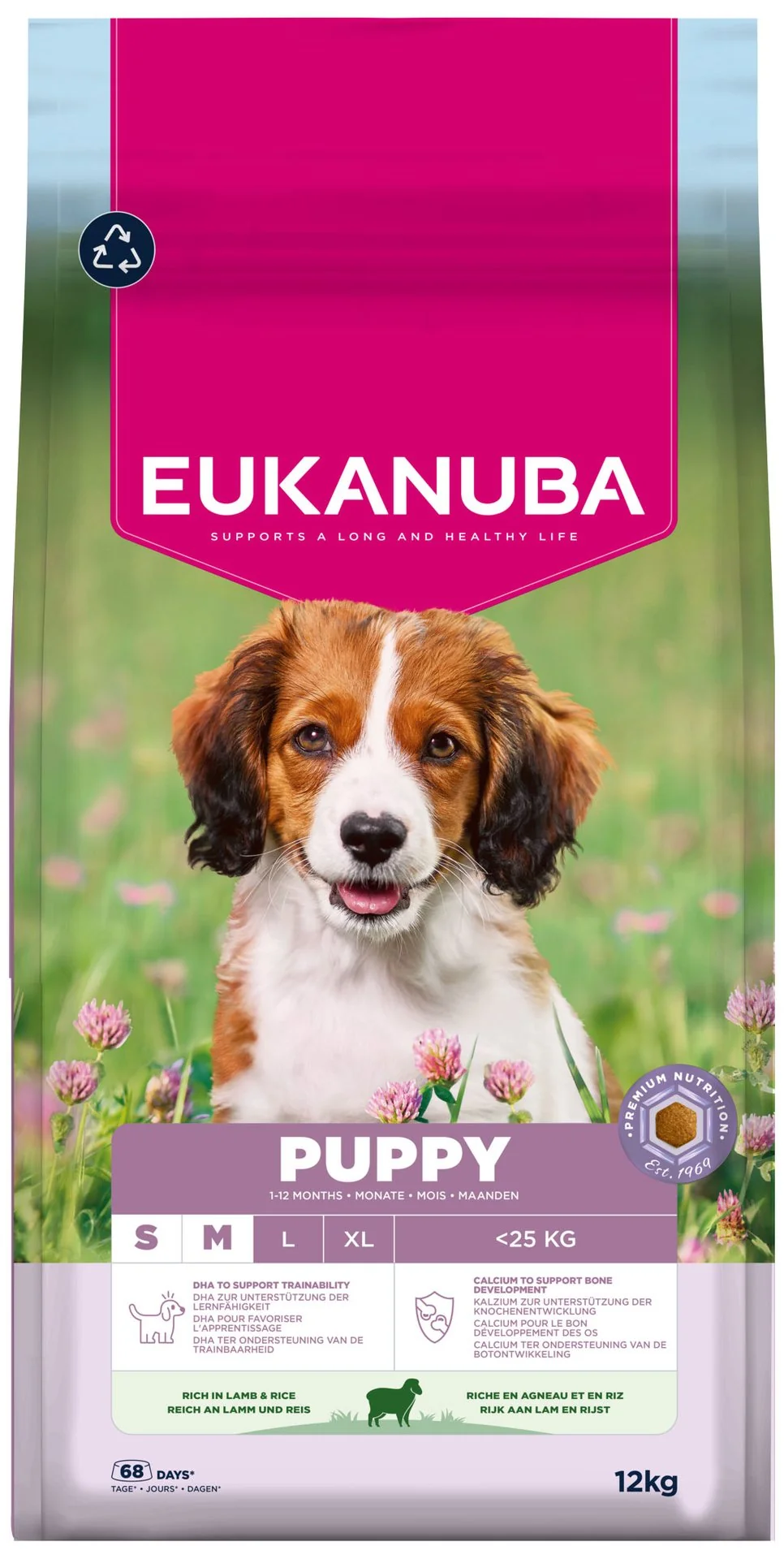 Eukanuba Krmivo Puppy Small & Medium rich in lamb 12kg