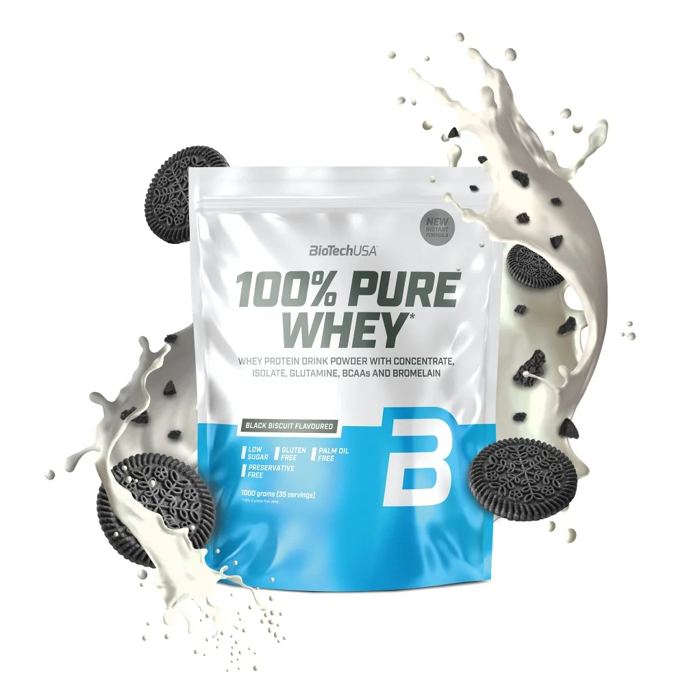 BioTech USA 100% Pure Whey 1000 g black biscuit