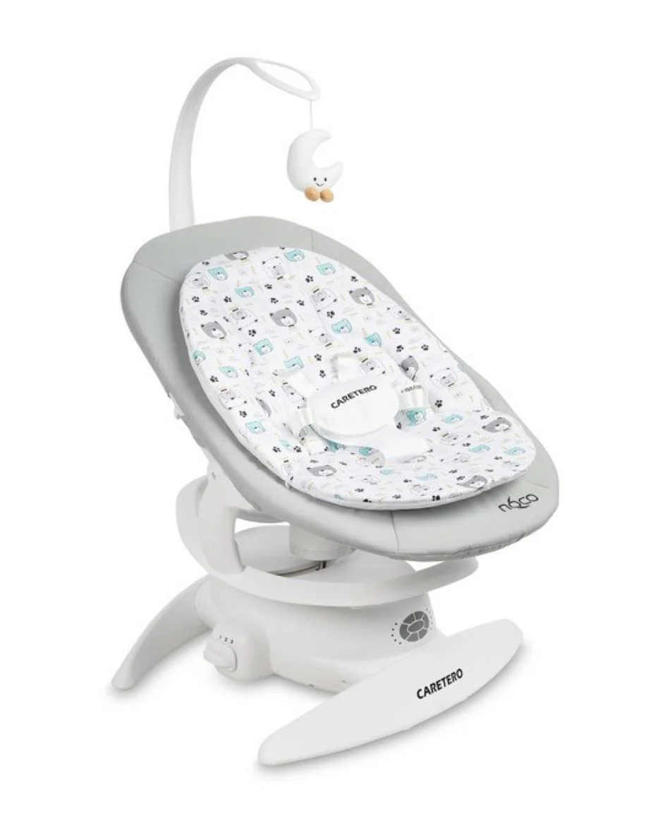 Caretero Elektrické houpátko Noco 2v1 - šedé
