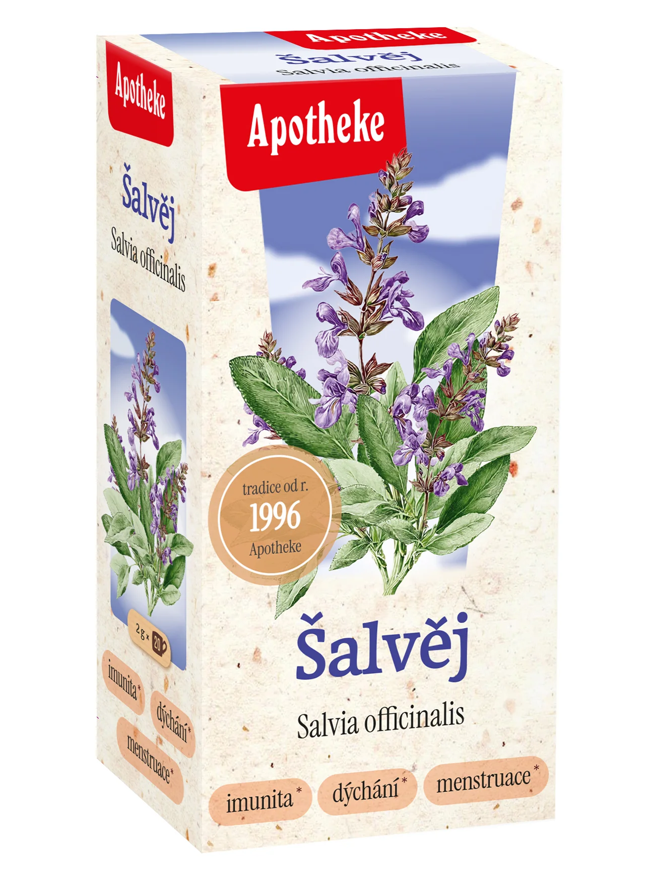 Apotheke Šalvěj lékařská čaj nálevové sáčky 20x2 g