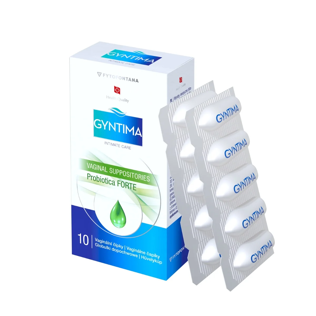 Gyntima Probiotica Forte vaginální čípky 10 ks