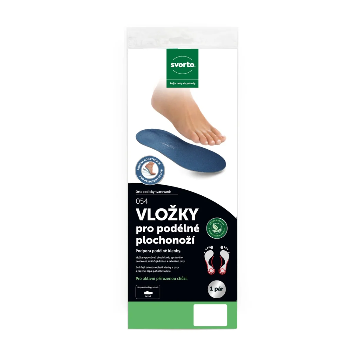 Svorto 054 Vložky pro podélné plochonoží vel. 37 1 pár