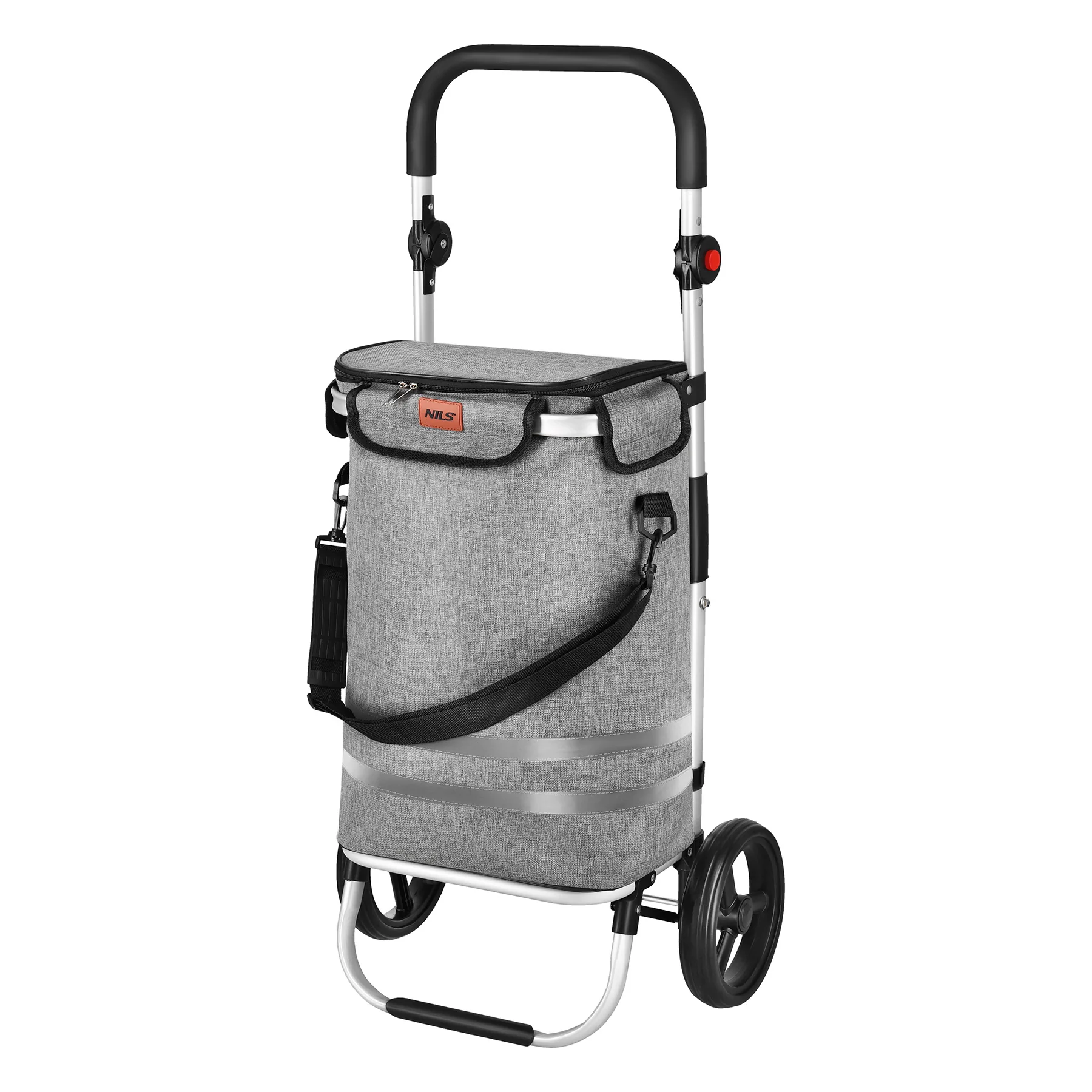 Nils Skládací nákupní taška na kolečkách NC4305 Premium 45L šedá