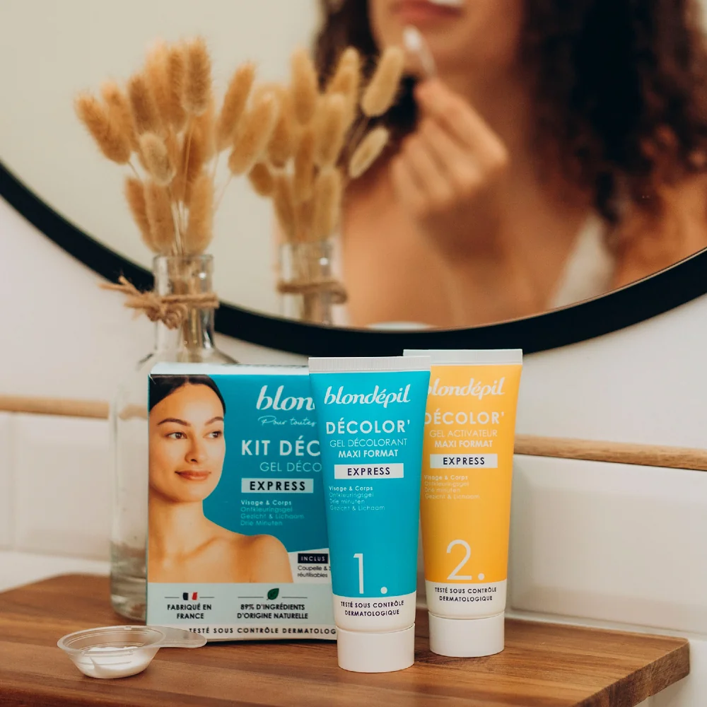 Blondépil Decolor’ Gel Express set pro bělení chloupků na obličeji 4 ks