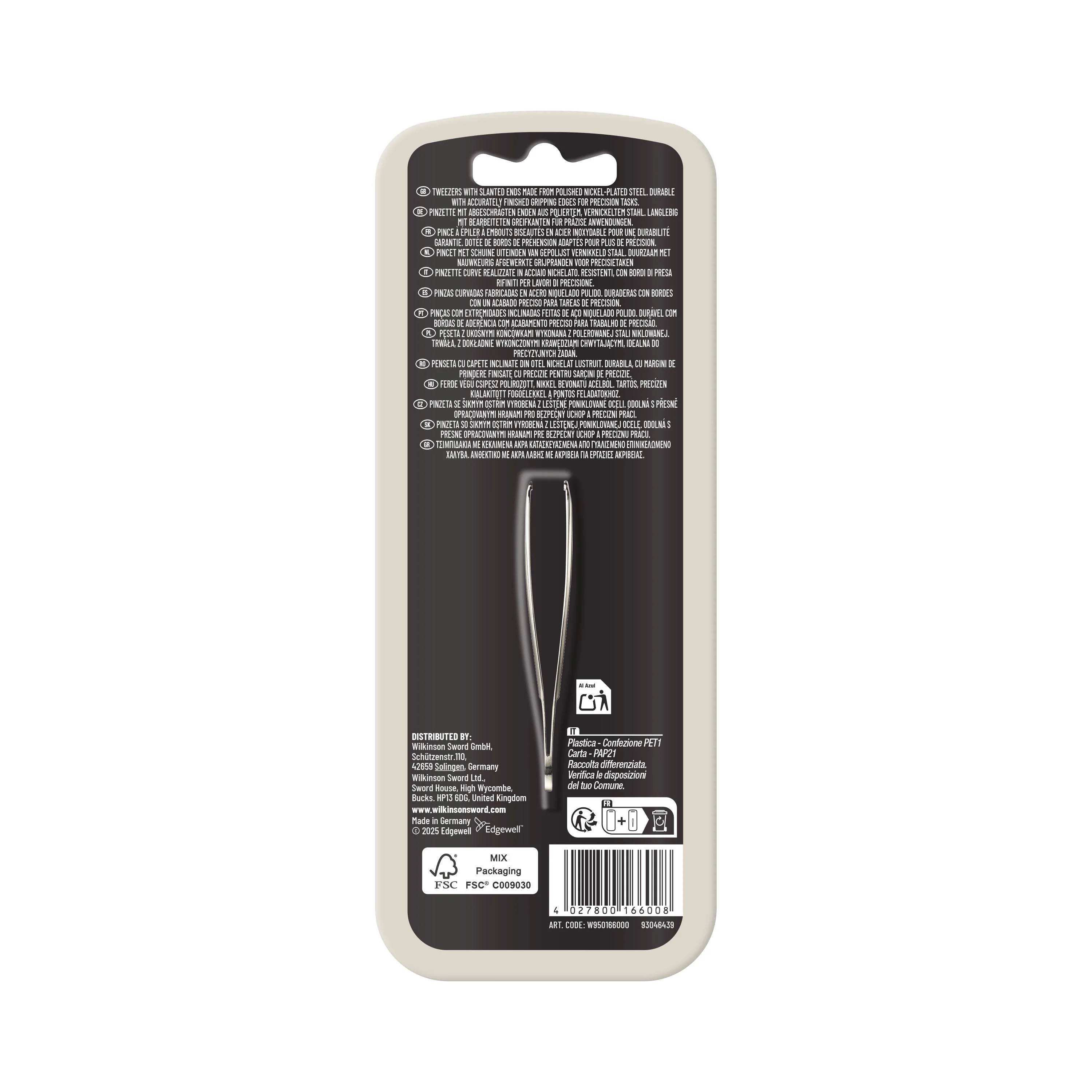 Wilkinson Cosmetic Curved Tweezers pinzeta 1 ks