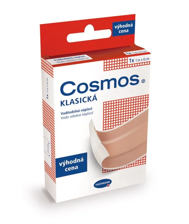 Cosmos Klasická voděodolná 1 m x 6 cm náplast 1 ks