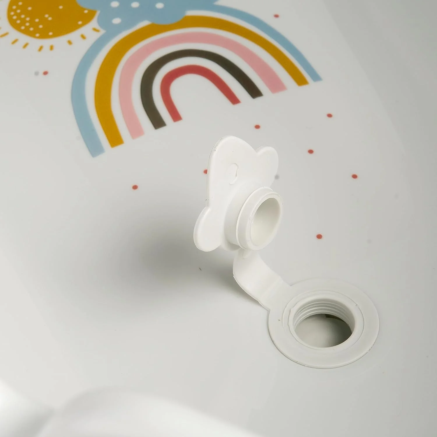 Baby Nellys Dětská vanička s výpustí, 84 cm Rainbow, - bílá