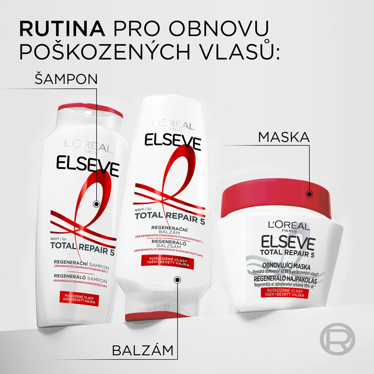 Loréal Paris Elseve Total Repair 5 obnovující maska 300 ml