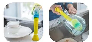 Scrub Daddy Houbička na nádobí s rukojetí a dávkovačem Dish Daddy 1 ks