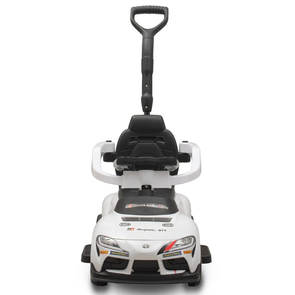 Baby Mix Dětské odrážedlo s vodící tyčí Toyota GR Supra GT4 bílé