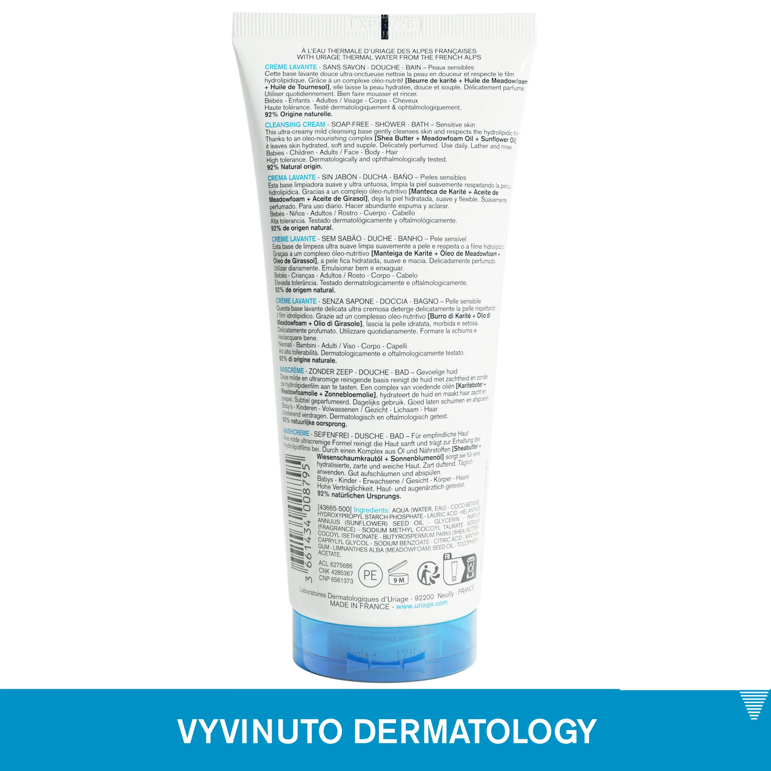 Uriage Creme Lavante čisticí krém 200 ml