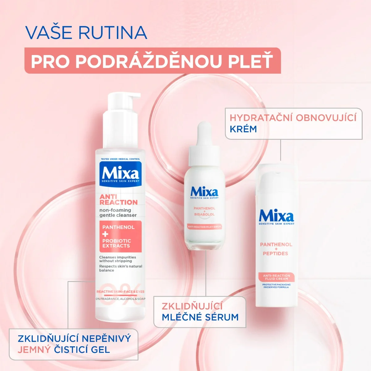 Mixa Anti-Reaction hydratační regenerační krém 50 ml
