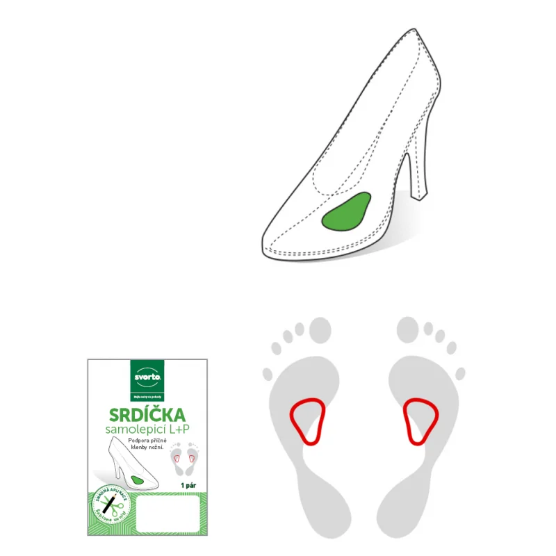 Svorto 024 Srdíčka samolepicí L+P vel. 2 černá 1 pár