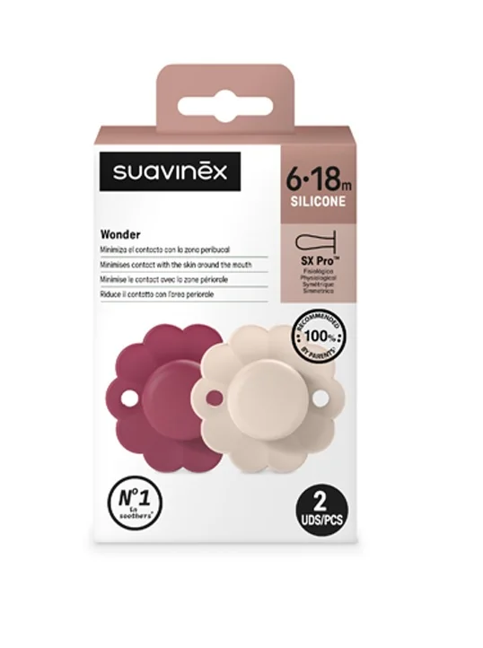 Suavinex Wonder Dudlík 6-18m 2 ks viva+mauve