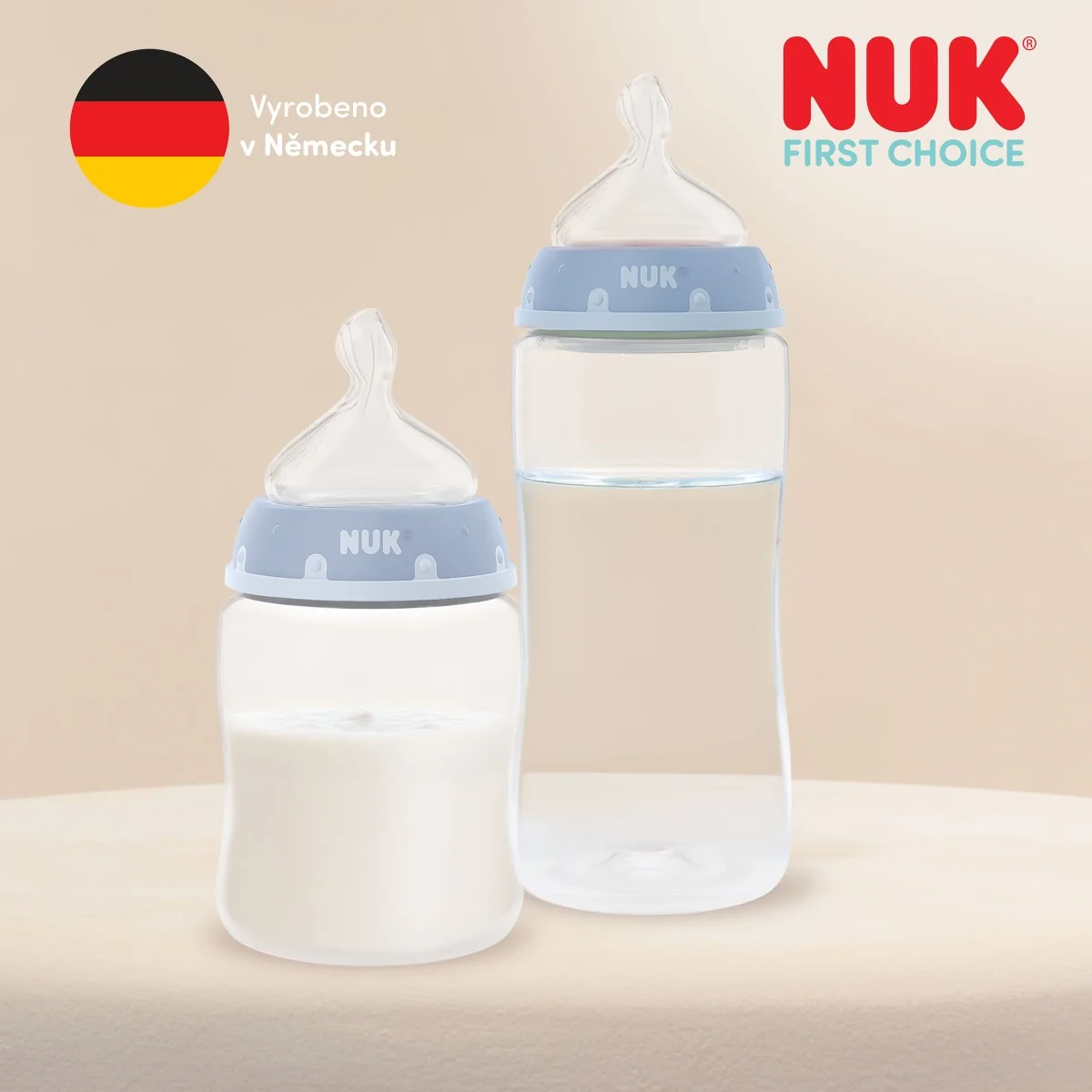 NUK First Choice Láhev 3m+ 300 ml 1 ks whale