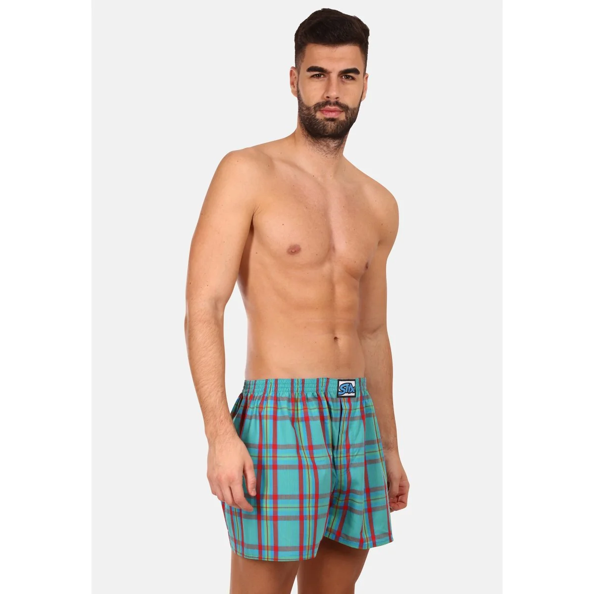 Styx Pánské trenky klasická guma vícebarevné (A939) XL