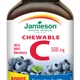 Jamieson Vitamín C 500 mg příchuť borůvka 120 cucacích tablet