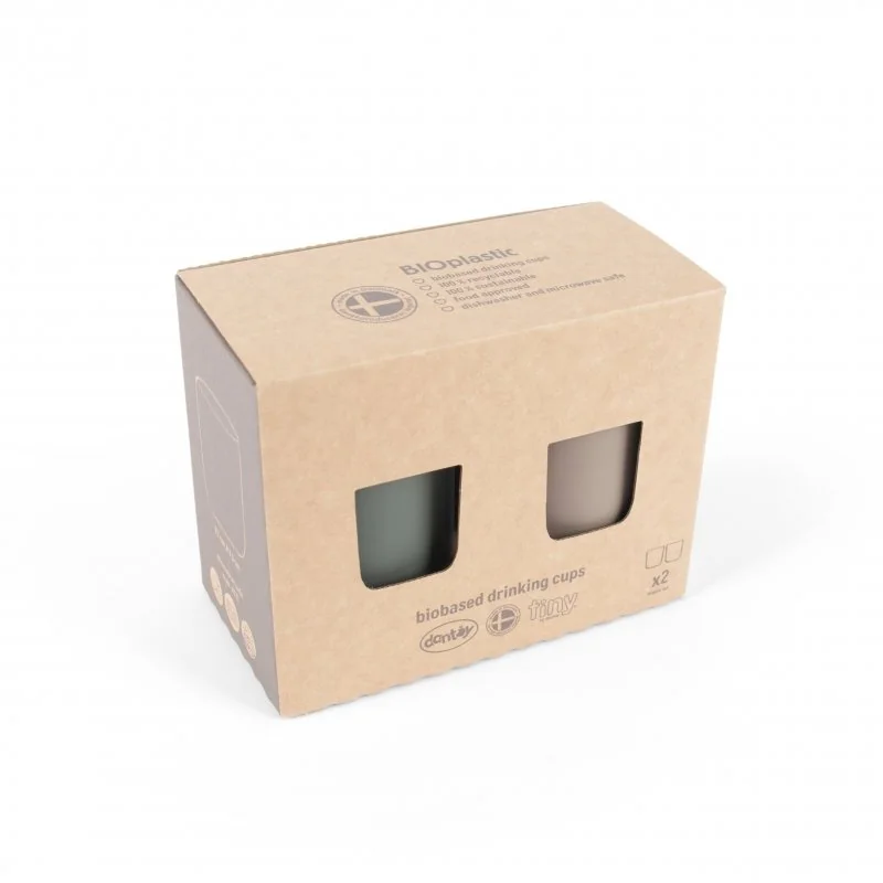 DANTOY Tiny Bio hrníčky Olive/Mocca 2ks 0m+