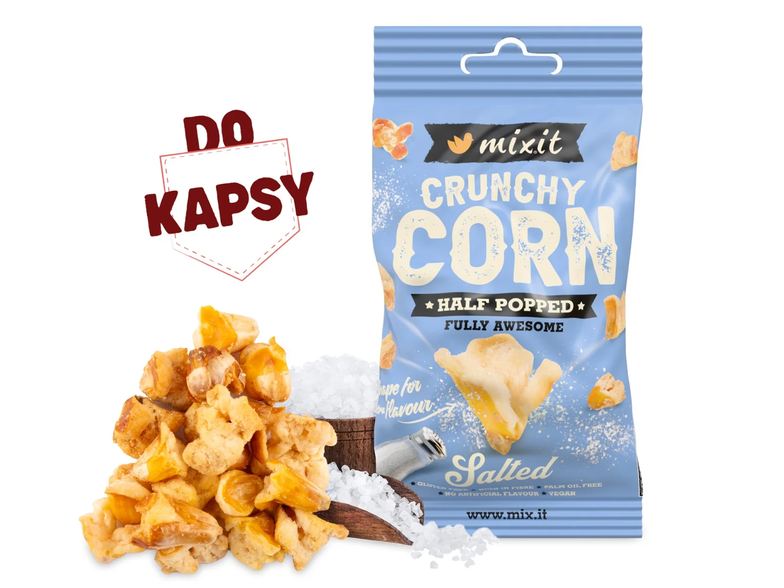 Mixit Crunchy Corn do kapsy Mořská sůl 40 g