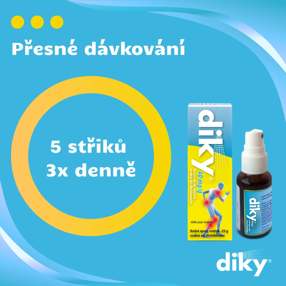 DIKY 40 mg/g kožní sprej, roztok 25 g