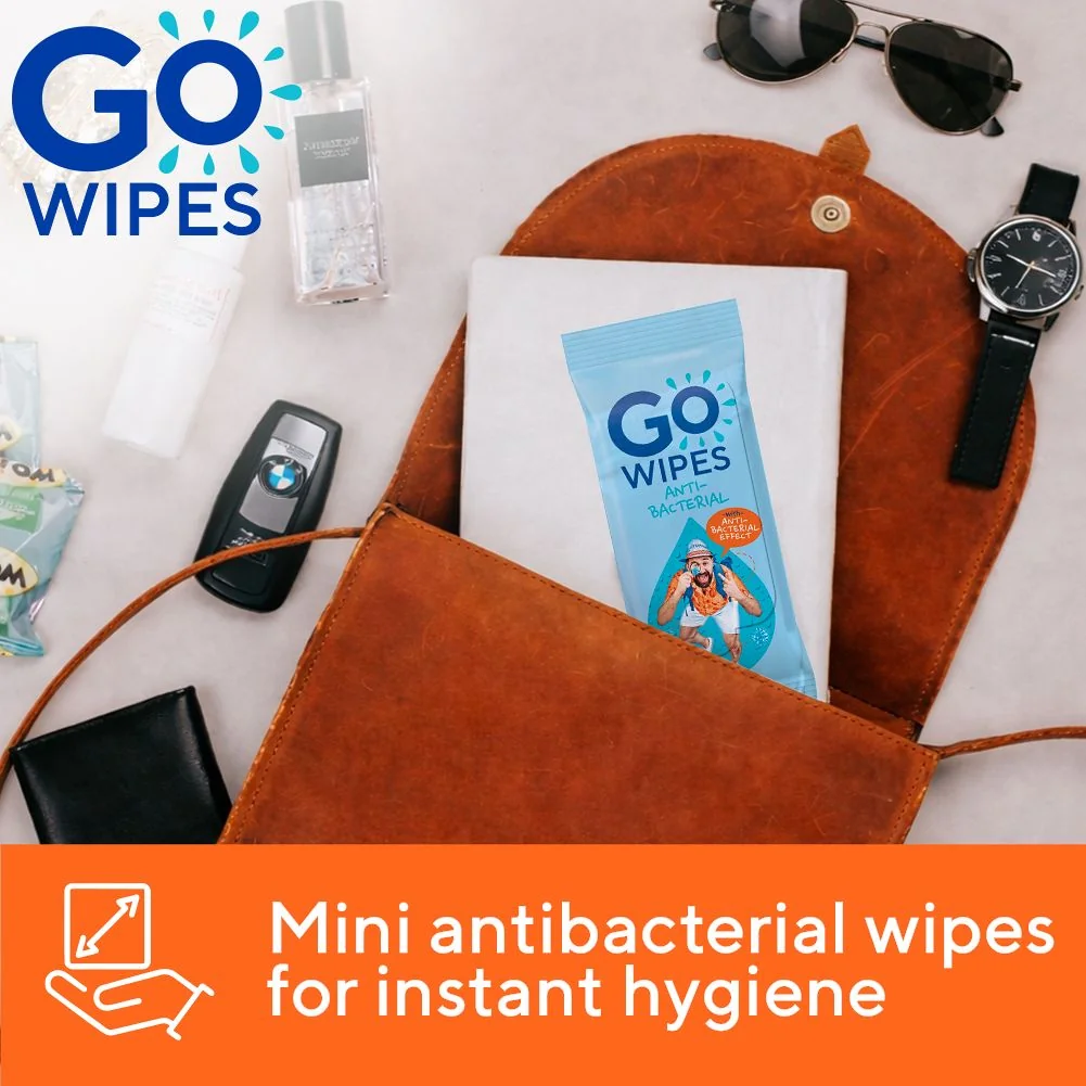 GoWipes Osvěžující vlhčené ubrousky s antibakteriálním účinkem Plastic Free 10x8 ks