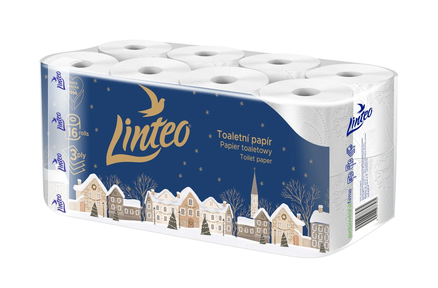 Linteo Den&Noc Toaletní papír 3vrstvý 16 rolí