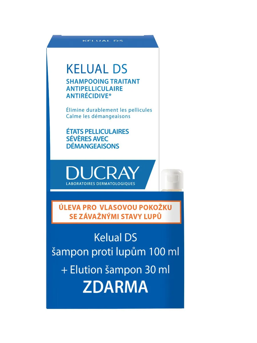 Ducray Kelual DS šampon 100 ml + Elution šampon 30 ml