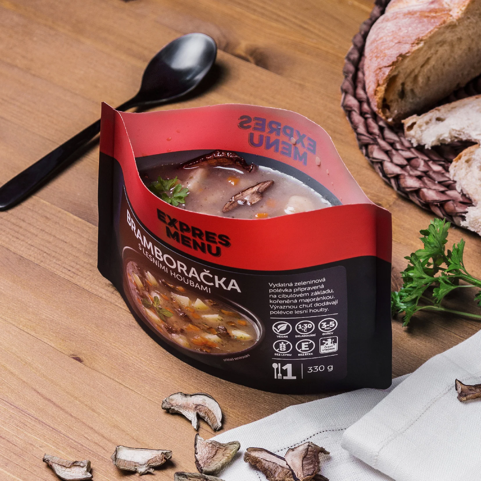EXPRES MENU Bramboračka s lesními houbami 330 g (1 porce)