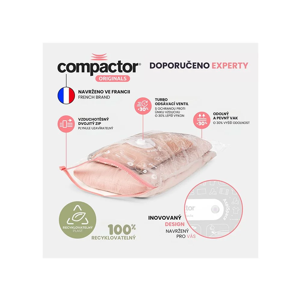 Compactor Bag Aspispace XL 140 l vakuový úložný pytel 80x130 cm