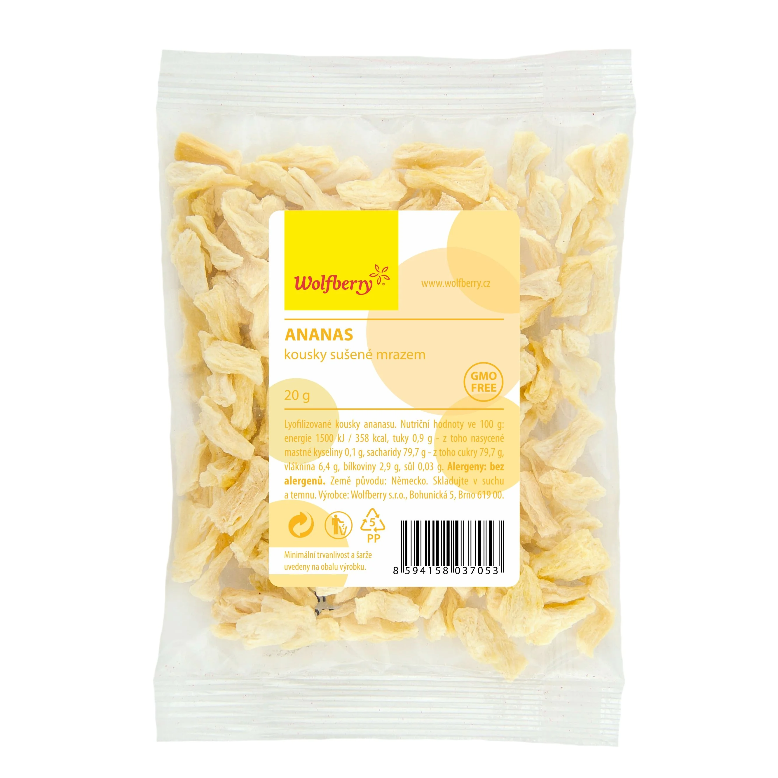 Wolfberry Ananas sušené plody 20 g