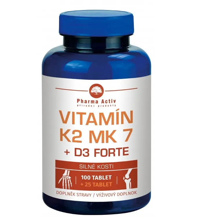 Pharma Activ Vitamin K2 MK7 + D3 FORTE 1000 I.U.