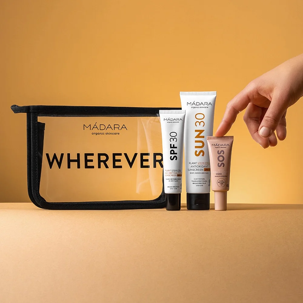 MÁDARA Wherever SPF30 opalovací sada nezbytných produktů