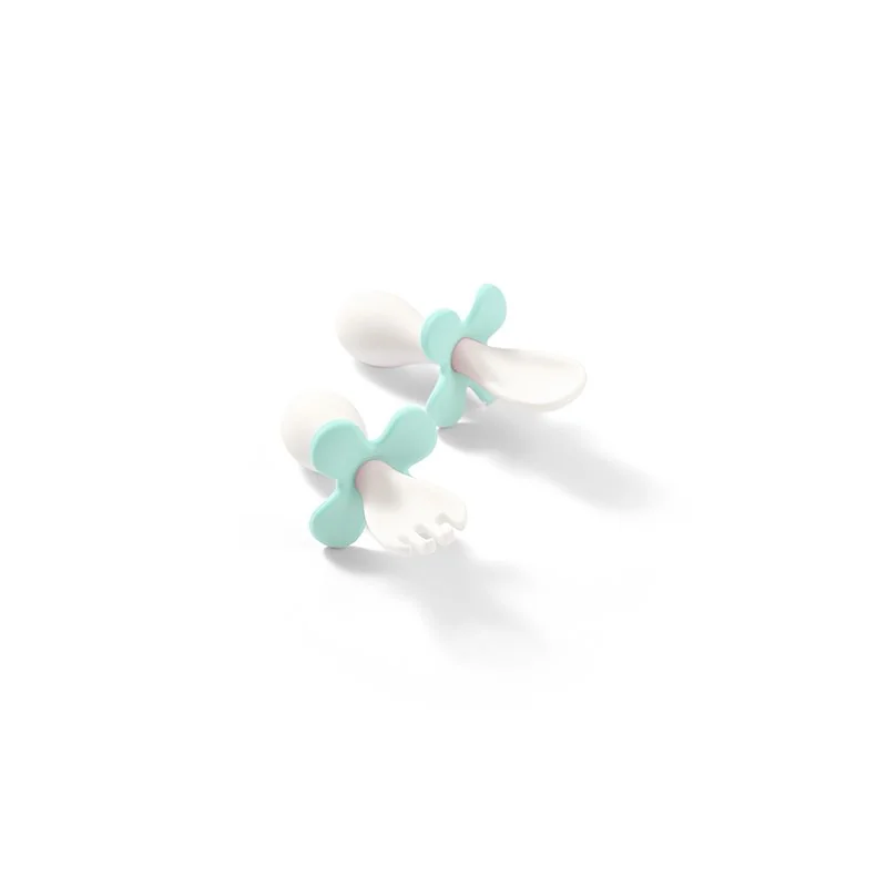 Babyono Ergonomická sada dětského příboru - bílá, mint