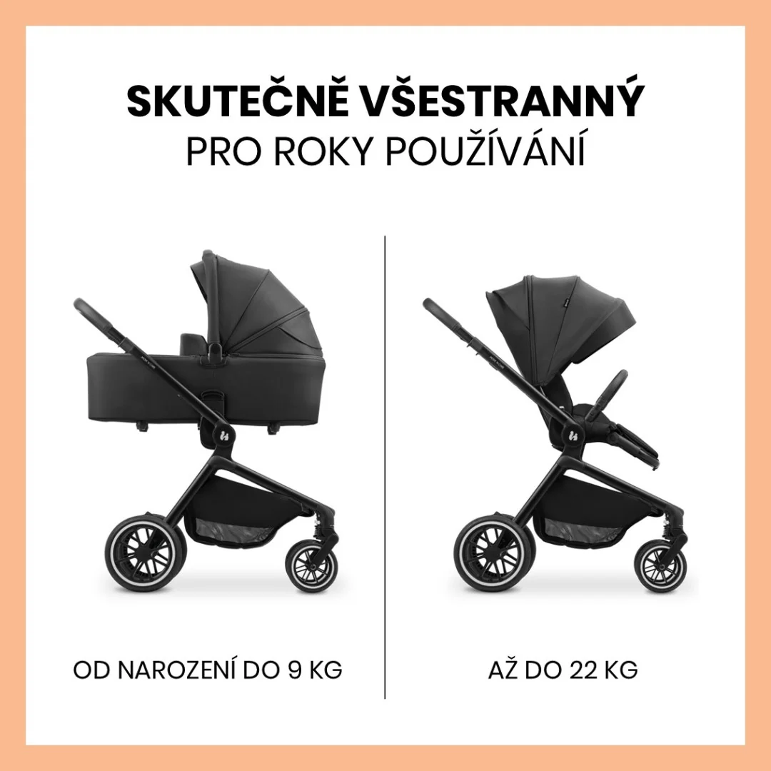 Hauck Kombinovaný kočárek Move N Care Set 2v1 Black
