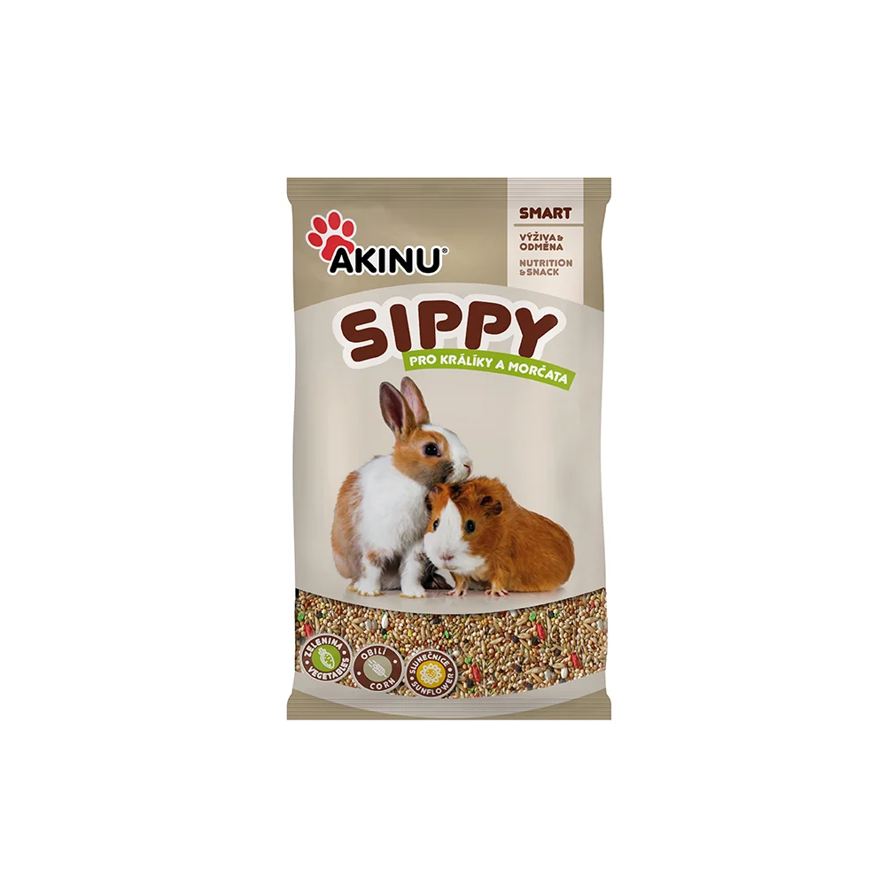 Akinu SIPPY DELUXE Krmivo pro králíky a morčata 10 x 400 g