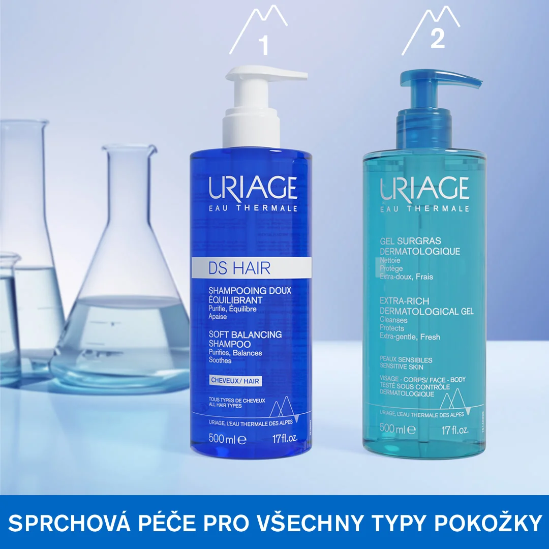 Uriage DS Hair Balancing Shampoo jemný zklidňující šampon 500 ml